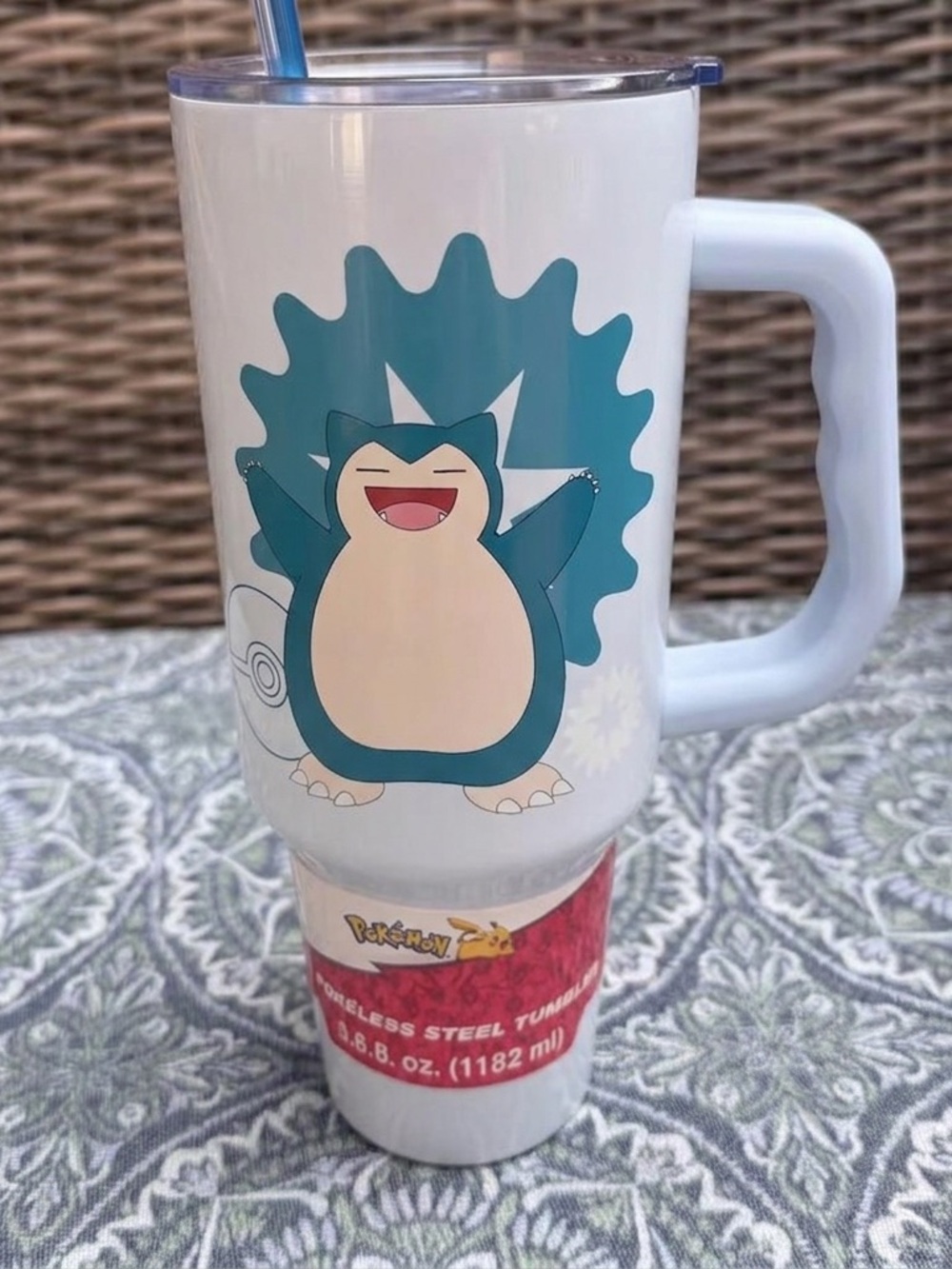 New Pokemon Snorlax #0143 40oz Stainless Steel Tumbler Double Walled